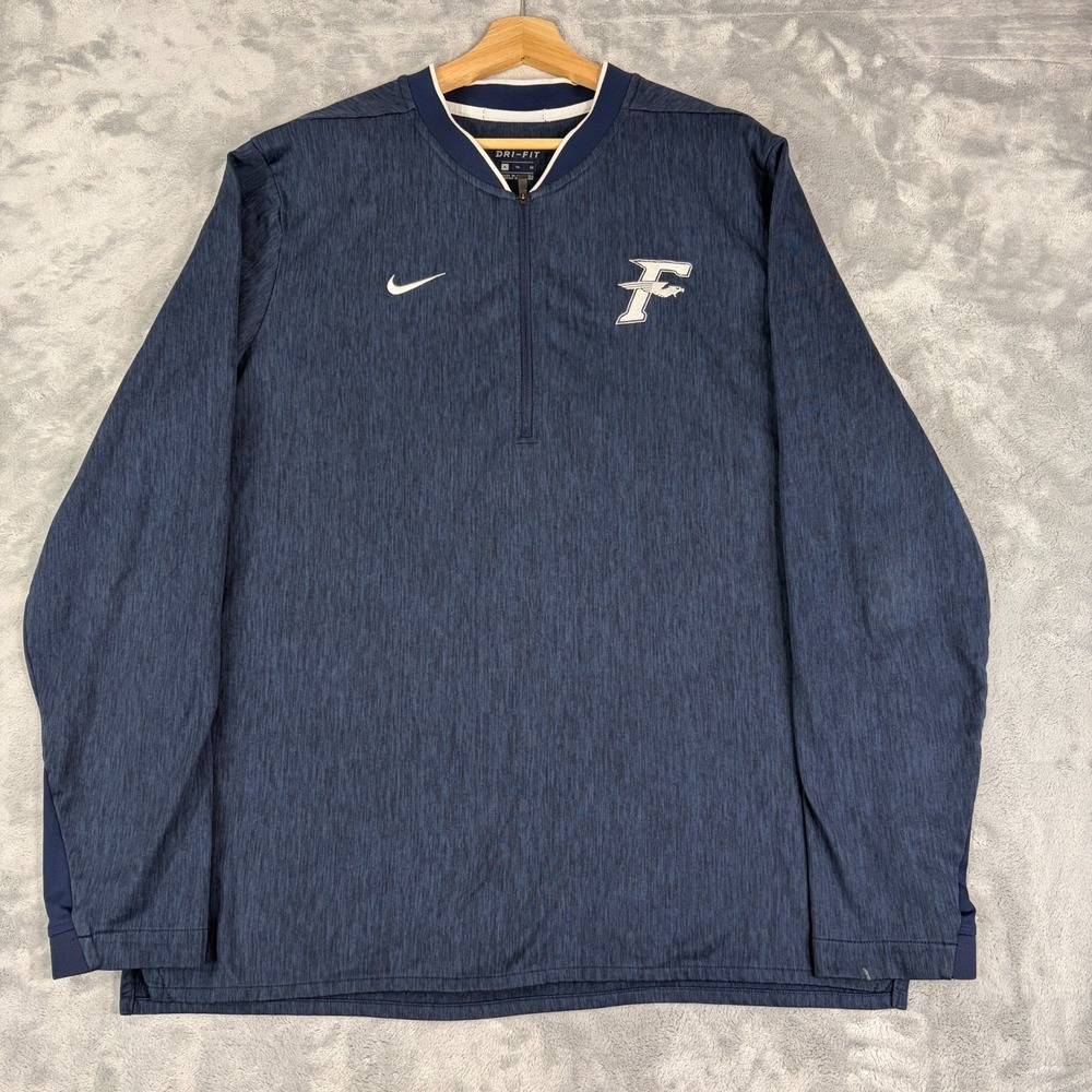 Kettering Fairmont Firebirds Nike Dri-fit 1/4 Zip Pullover Jacket Mens XL Blue